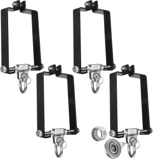 4 Pcs Heavy Duty Swing Hanger Swing Set Accessories for Wooden Sets Snap Hooks Hardware Swing Set Attachments Porch Playground Indoor/Outdoor