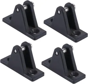 4pcs Durable Flat Mount Deck Hinges for Sunshade Canopy Heavy Duty Boating Accessories with Screws for Use and Environments