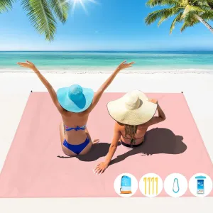 Beach Blanket Oversized Extra Large 10'X 9',Waterproof Sandproof Beach Blanket 2-8Adults Lightweight Durable for Travel Camping Hiking Picnic