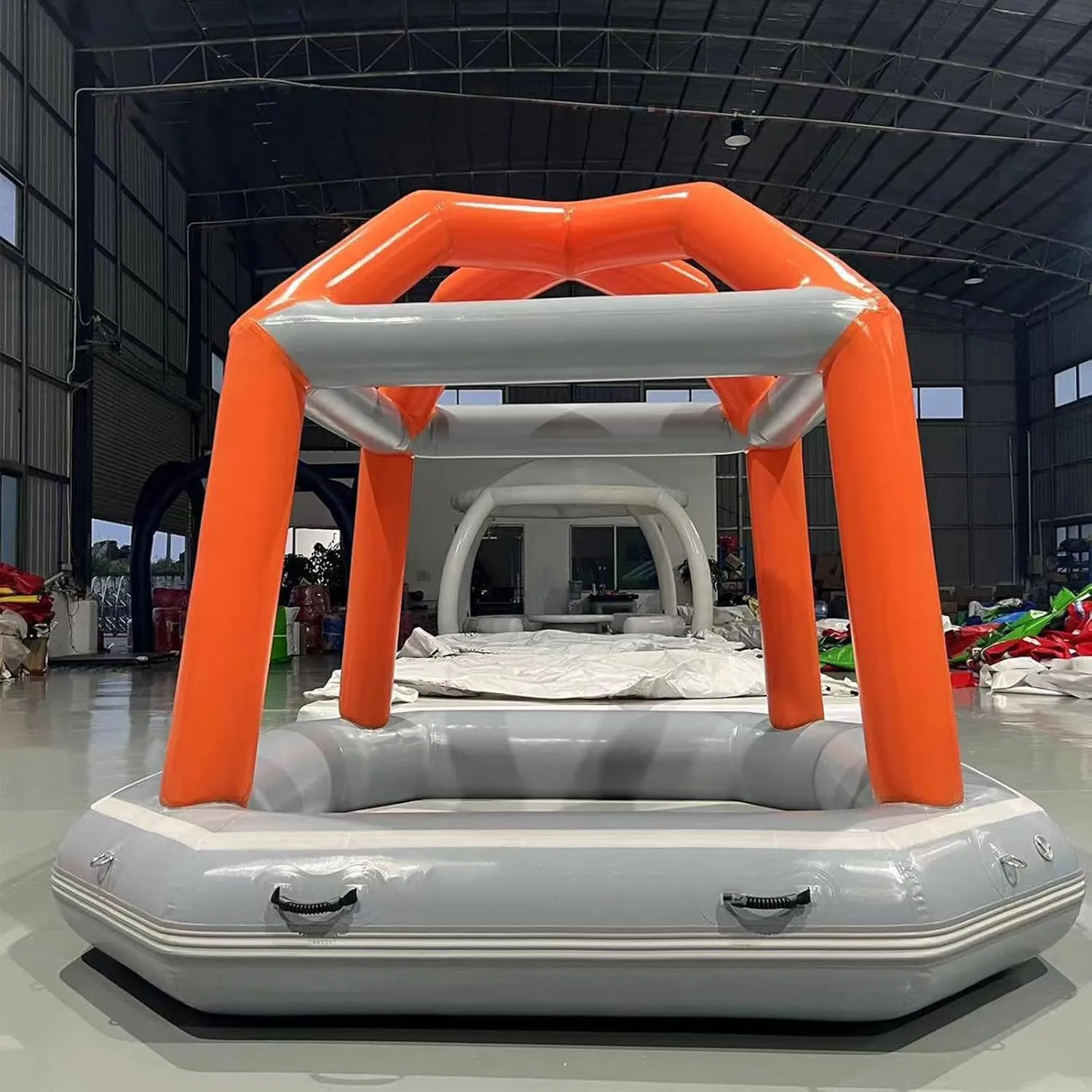 Camping Tent 1/4 Person Waterproof Windproof Inflatable Floating Tent Fishing Raft Boat for Pool Shoal Calm Waters