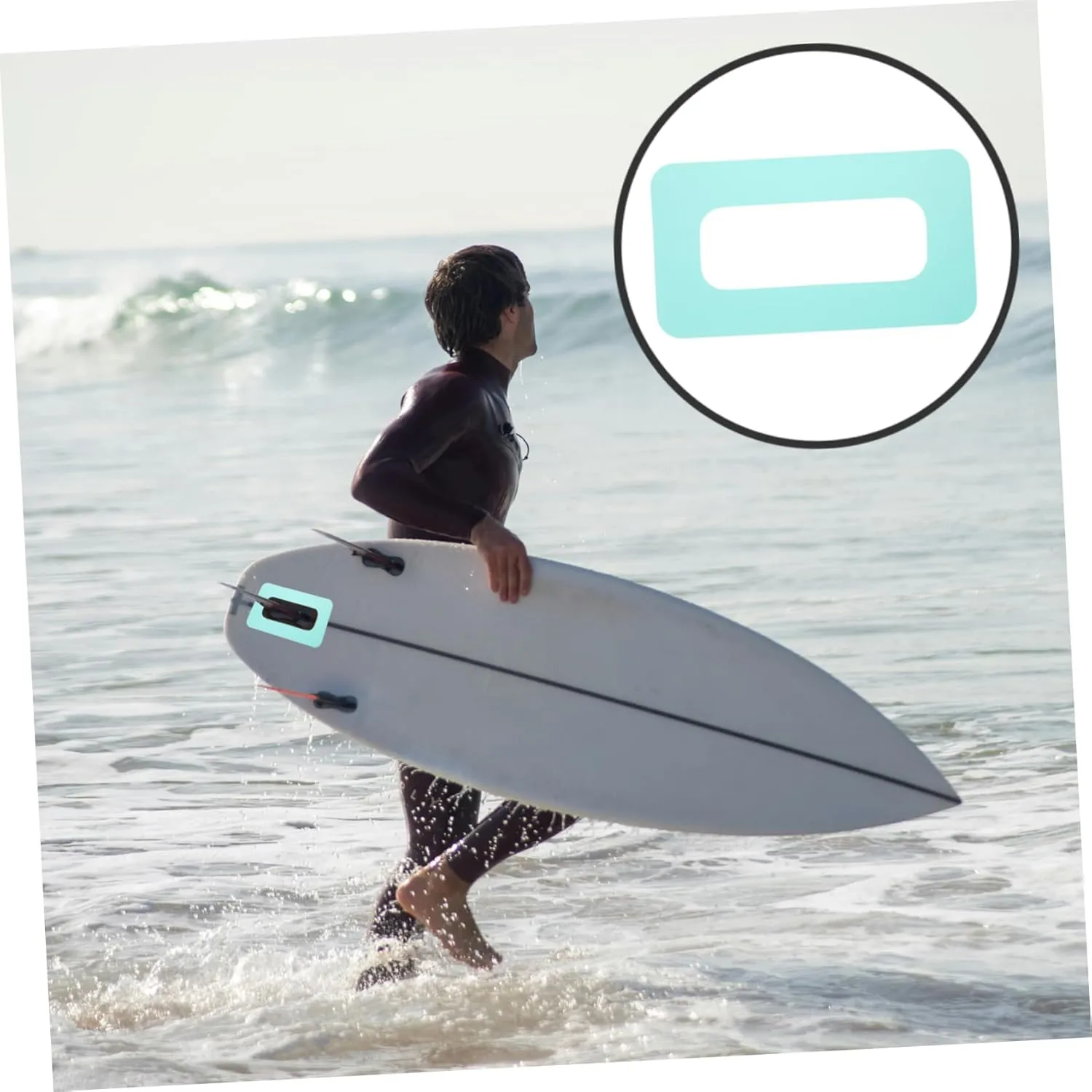 Happyyami Surfboard Accessories Adaptor Board Surfboard Board Bottle Holder Fin Stand up Detachable Center