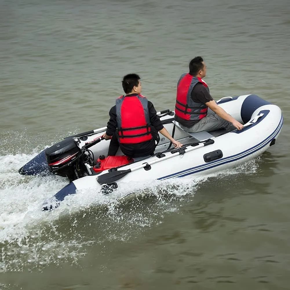 Inflatable Fishing Boat Canoe for Adult 7.5 ft 2-Person Portable Inflatable Rafts Kayak with Aluminum Alloy Bottom Apply to Oce Sea Lake in Summer