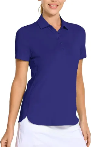M MAELREG Womens Golf Shirt Short Sleeve 5 Buttons Quick Dry Casual Solid Moisture Wicking Tennis Polo Shirts for Women