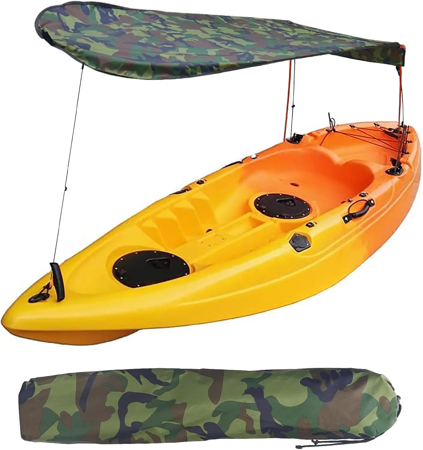 MOOCY Kayak Canopy,Waterproof Sun Shade Canopy for Single Person,Kayak Sunshade Awning Top Cover, Universal Canoe Shade with Storage Bag for Outdoor Fishing