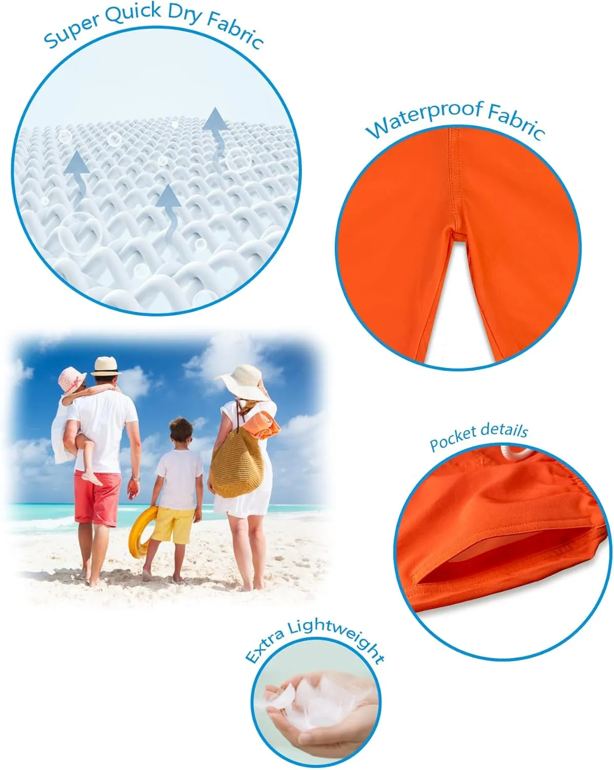 QRANSS Boys Swim Trunks Toddler Swim Shorts with Compression Liner Anti Chafe 2 in 1 Bathing Suit Swimsuit Swimwear