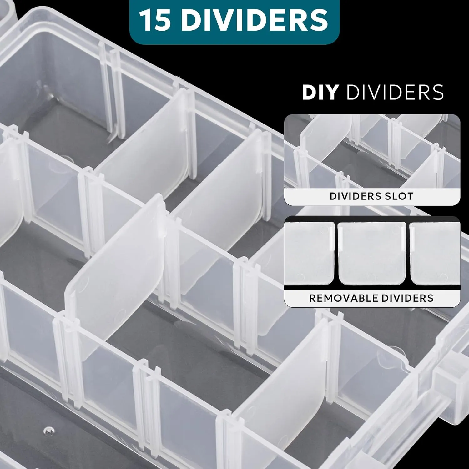 SF Tackle Box 3600 Plastic Tackle Trays Fishing Tackle Box Storage Organizer with Removable Dividers Lure Boxes Terminal Tackle Storage