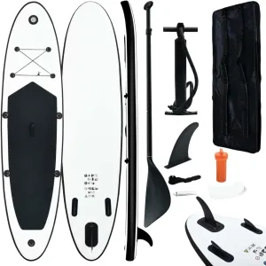 SKM Inflatable Stand Up Paddle Board Set Black and White (Weight-22KG)-2730