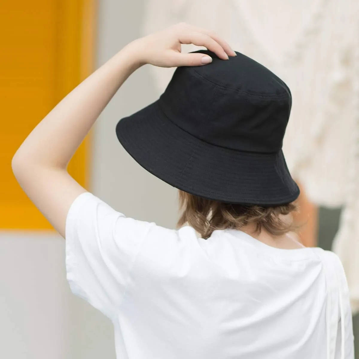 SOMALER Womens Cotton Wide Brim Sun Hats UPF50  UV Packable Beach Hat Summer Bucket Cap for Travel