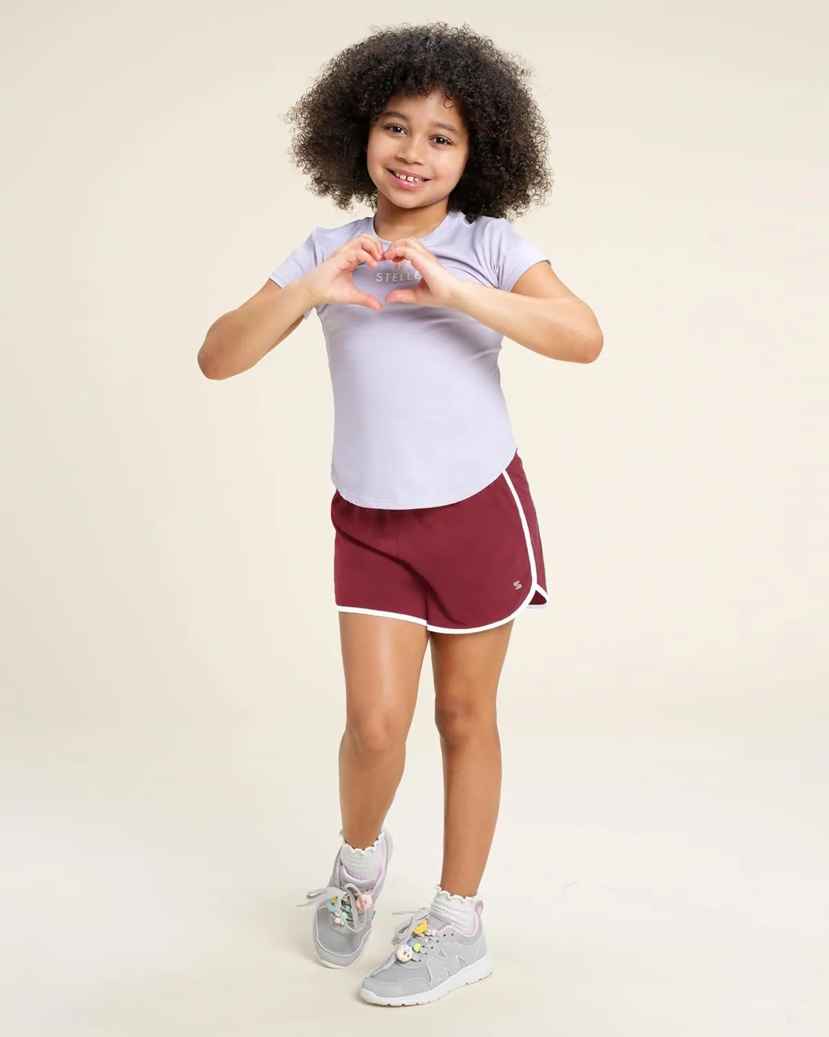 Stelle Girls Athletic Shorts with Pockets Girls Running Shorts Volleyball Soccer Shorts for Kids Elastic Waist