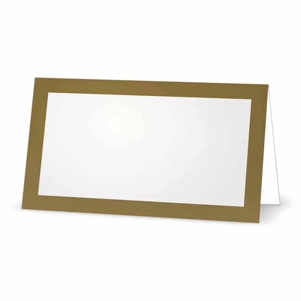 Tawny Brown Place Cards - Tent Style