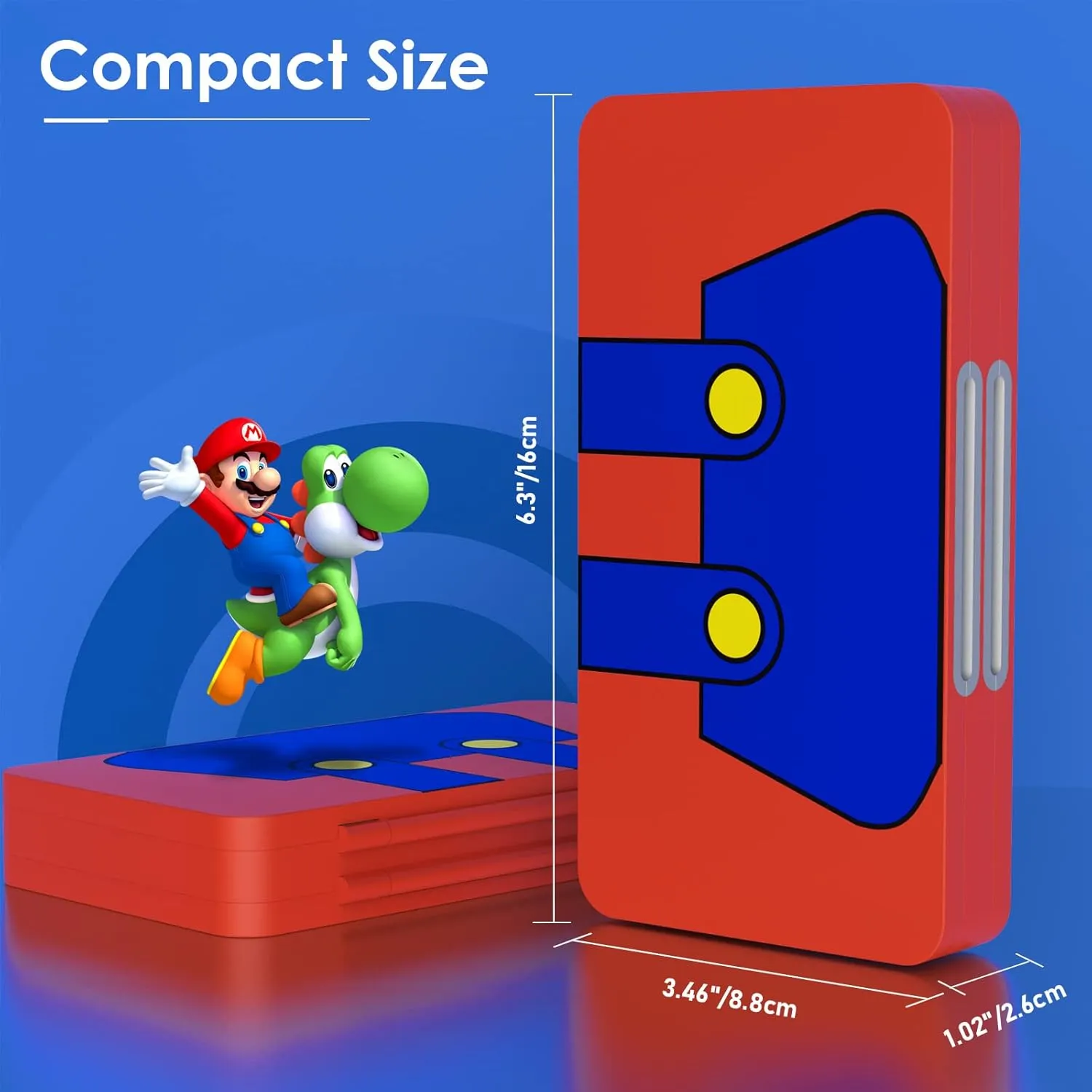 TiMOVO 48 Game Card Case for Nintendo Switch OLED 2021/Switch/Switch lite, 48 Game Holder Cartridge Case for Switch Cards and 24 SD Cards, Compact & Portable Game Storage Cases Box, Red