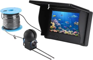 Underwater Fishing Camera, 4.3in Screen 30m Cable Fish Finder, 5MP 220 Degree Wide Angle Underwater Camera, Fishing Camera Ice, for Lake, Boat, Ice Fishing