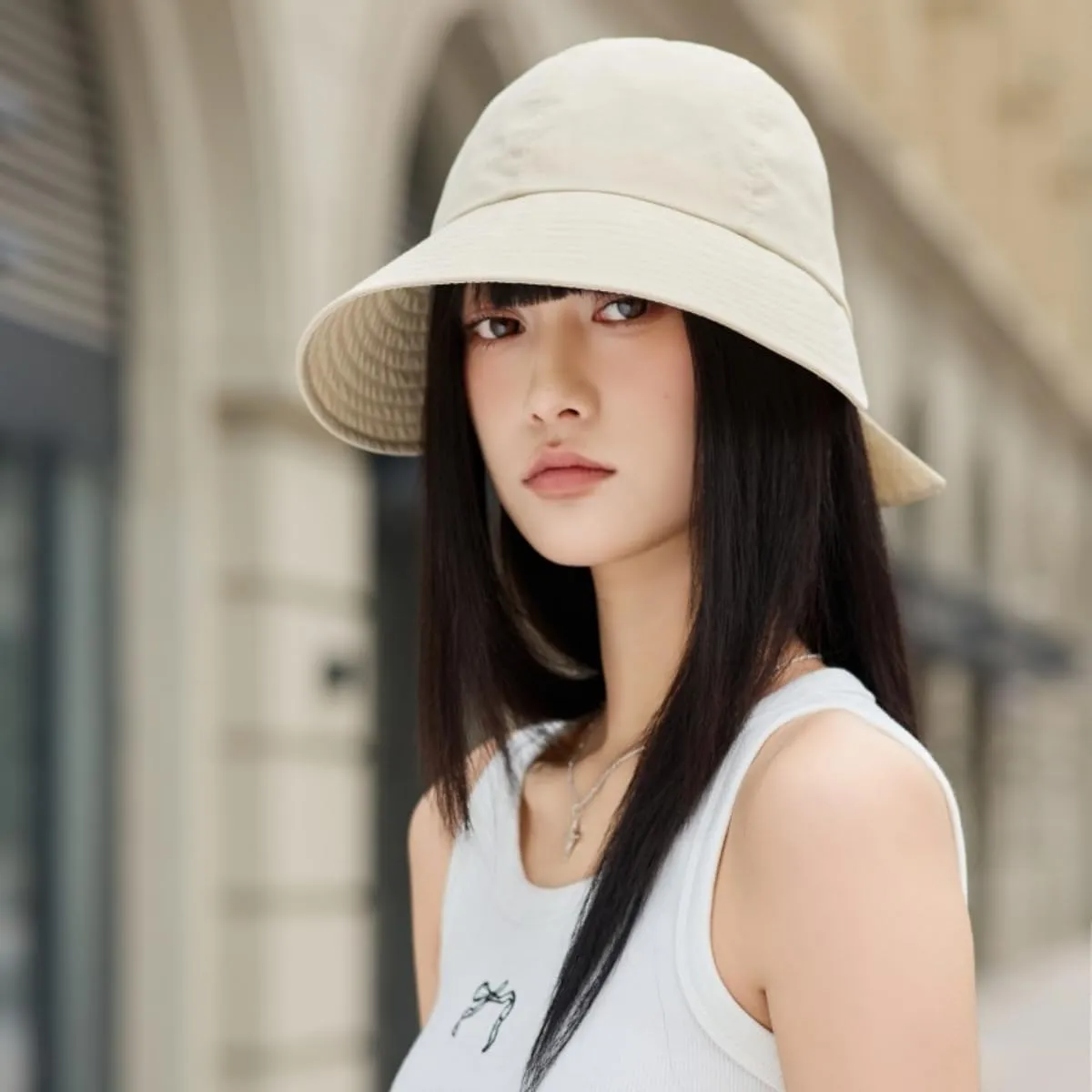 Womens Wide Brim Visor Sun Hats UPF50  UV Protection Packable Summer Hat with Adjustable Bow