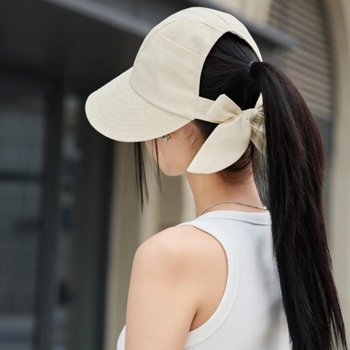 Womens Wide Brim Visor Sun Hats UPF50  UV Protection Packable Summer Hat with Adjustable Bow